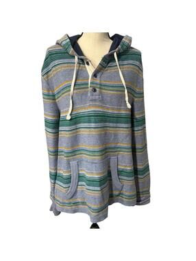 American Eagle Striped Pullover Hoodie Size M